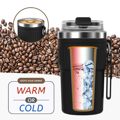 FEIJIAN-Stainless Steel Coffee Cup, Car Thermos Mug for Tea, Leak_Proof, Travel Thermo Cup, Gift Cup , 400ml