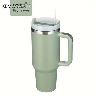 KEMORELA 900ML/1200ML Double Wall Vacuum Insulated Travel Mug with Handle Stainless Steel Water Bottle Leak Proof Hot And Cold