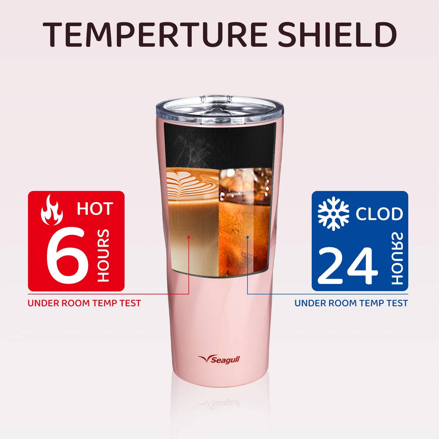 Rose Gold Stainless Steel Thermos Cup