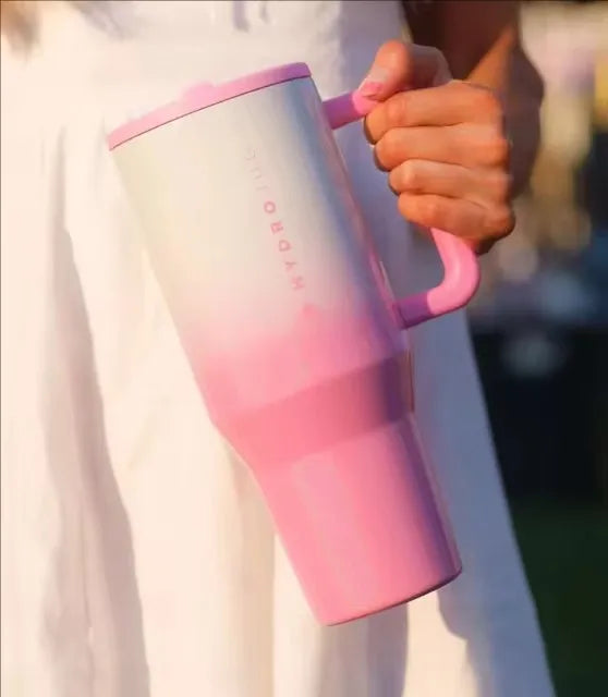 NEW HydroJug Tumbler 32OZ Traveler Straw Lid Stainless Steel Vacuum Insulated Car Mug Double Wall Thermal Iced Travel