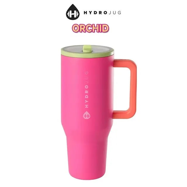 NEW HydroJug Tumbler 32OZ Traveler Straw Lid Stainless Steel Vacuum Insulated Car Mug Double Wall Thermal Iced Travel