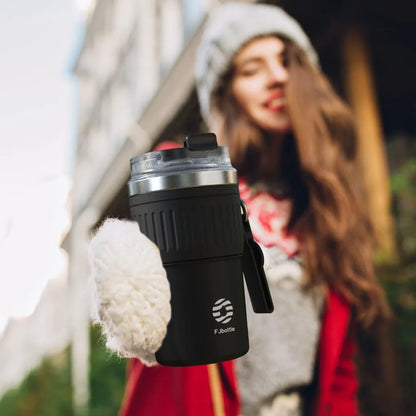 FEIJIAN-Stainless Steel Coffee Cup, Car Thermos Mug for Tea, Leak_Proof, Travel Thermo Cup, Gift Cup , 400ml