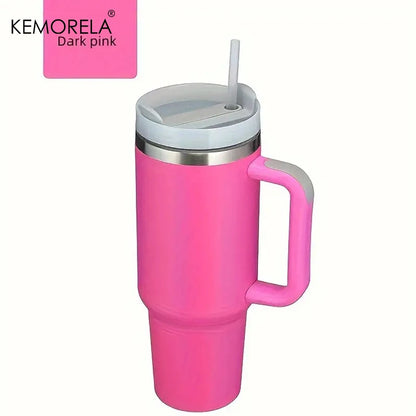 KEMORELA 900ML/1200ML Double Wall Vacuum Insulated Travel Mug with Handle Stainless Steel Water Bottle Leak Proof Hot And Cold
